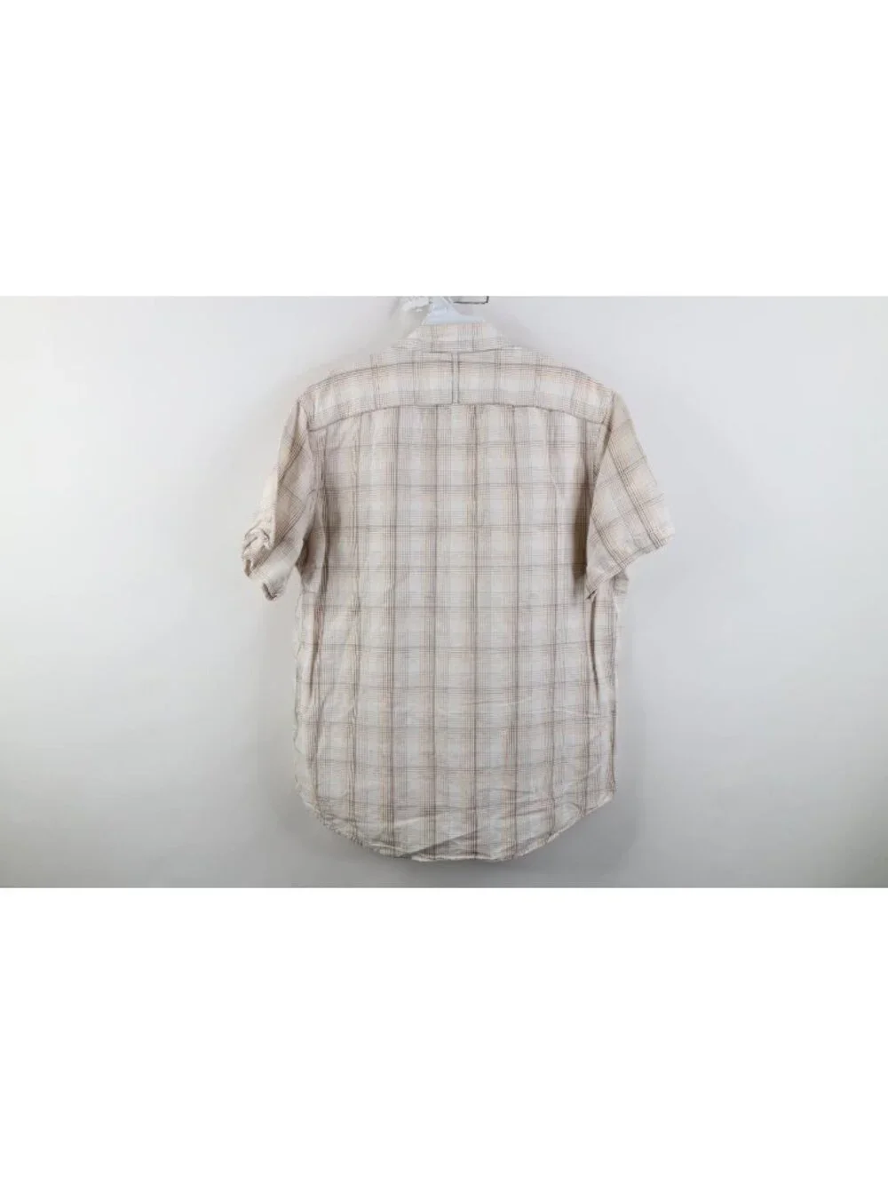 Vtg Y2K 2007 Banana Republic Mens Large Linen Blend Short Sleeve Button Shirt